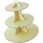 Yaci Shop Sarı Stil 3 Katmanlı Karton Ikindi Çayı Cupcake Kek Standı Doğum Günü Partisi 4 Renk Tatlı Teşhir Standı Pasta Servis Tabağı (Yurt Dışından) - Renkli