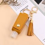 Yaci Shop Sarı Tarzı 30ML 30 ml Mini El Temizleyici Deri Kılıf Sağlık Anahtarlık Taşınabilir Su Alkol Şişesi Dezenfektan Deri Kılıf Zincir Kolye (Yurt Dışından) - Renkli - 1