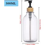 Yaci Shop Şişe-A Stili Bambu Pompa Sabunluk Doldurulabilir Şampuan Kremi Sıvı Konteyner Şişesi Çiftlik Evi Banyo ve Mutfak Için (Yurt Dışından) - Renkli - 1