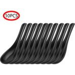 Yaci Shop Siyah 10 B Stili Çin Japon Ramen Erişte Çorba Kaşığı Seti Uzun Saplı Kanca Melamin Plastik Kaşık Restoran Yemek Dükkanı Için Sofra Takımı (Yurt Dışından) - Renkli