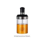 Yaci Shop Siyah 3 Stili Cam Entegre Baharat Şişeleri Kavanozlar Baharat Kaşığı Yağ Fırçası Bal Çubuğu Kapak Mühür Sosu Mutfak Saklama Kutuları Organizasyon Ürünleri (Yurt Dışından) - gıda saklama şişeleri - Renkli