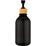 Yaci Shop Siyah Stil Mat Şeffaf Sabunluk Şişe Mutfak Doldurulabilir Eller Yemekleri Sıvı Bambu Ahşap Pompa Şişe Banyo Depolama Şişesi 500 ml (Yurt Dışından) - Renkli - 1
