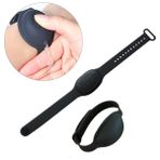 Yaci Shop Siyah Stil Yetişkin Çocuklar Sıvı Bileklik El Dağıtıcı El Yıkama Jeli Tüm Temizleyici Sevimli Silikon Alkol Dağıtım Bilezik Bilek Kayışı (Yurt Dışından) - Renkli - 1