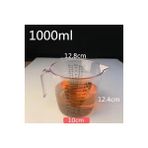 Yaci Shop Turuncu Tarzı Akrilik Plastik Dereceli Ölçme Kabı Sıvı Konteyner Epoksi Relicone Yapma Aracı Şeffaf Karıştırma Kabı Ölçüm Kaşığı (Yurt Dışından)