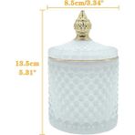 Yaci Shop Xxb-Beyaz Tarzı Sanat Lüks Cam Saklama Kavanozu Aromaterapi Kapaklı Şişe Minimalist Ev Pamuklu Çubukla Mücevher Saklama Kutusu (Yurt Dışından) - gıda saklama şişeleri - Renkli