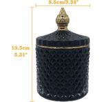 Yaci Shop Xxb-Siyah Stil Sanat Lüks Cam Saklama Kavanozu Aromaterapi Kapaklı Şişe Minimalist Ev Pamuklu Çubukla Mücevher Saklama Kutusu (Yurt Dışından) - gıda saklama şişeleri - Renkli