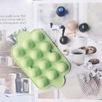 Yaci Shop Yeşil Stil Yeni 12 Kavite Silindir Silikon Kek Kalıbı Kurabiye 3D Dıy El Yapımı Mutfak Yeniden Pişirme Araçları Dekorasyon Mus Yapımı Kalıp (Yurt Dışından) - Beyaz