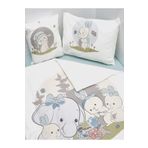 Yada Baby %100 Pamuklu Kumaştan Bebek 6 Parça Yorgan Ve Nevresim Takımı & Uyku Seti (70 X 120 CM)