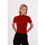 Yade Fashion Kadın Kısa Kollu Bluz – Kırmızı