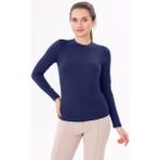 Yade Fashion Kadın Uzun Kol Body - Bisiklet Yaka - Lacivert - XL