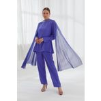 YAFA CLOTHING & ACCESSORIES Bluz Pantolon İkili Takım Lila