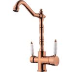 Yağız Rustik Arıtmalı Mutfak Bataryası Rose Gold Arıtmalı Batarya Pirinç