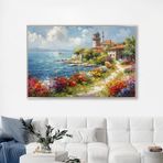 Yağlı Boya Dokulu Tablo Modern İstanbul Manzarası Gümüş Çerçeveli 100 x 150 cm U06023