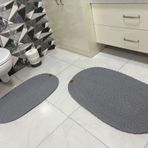 Yağlıoğlu Tekstil Büyük Boy Petek Hasır Pamuklu Ikili Banyo Halısı
