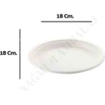 Yağmur Ambalaj Ekolojik Kağıt Karton Tabak 18CM (25ADET) - ÇEVREDOSTU