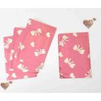 Yağmur Ambalaj Metalize Kurdale Desenli Yapışkanlı Pembe Hediye Poşeti 7X9CM (50ADET) - 01P-Pembe