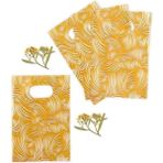 Yağmur Ambalaj Sarı Beyaz Desenli El Geçme Hediye Poşeti 13X20CM (25ADET) - 02-Sarı