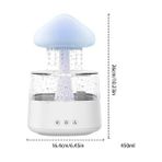 yağmur bulutu nemlendirici&mantar şelele buhar makinası yağmur sesi ışıklı-bluetooth hoparlör (Pamuk Beyaz)