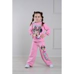 Yağmur Giyim Pjk2i Leopar M.mause Desenli Bol Paça 2 Ip %100 Pamuk Kız Çocuk Takımı 3-10 Yaş 6431 - 3 - 4 Yaş - Pembe