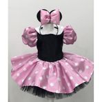 YAĞMUR KOStütüM Minnie Mouse Kız Çocuk Pembe Doğumgünü Elbisesi&Parti Kostümü Pembe