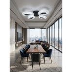Yağmur Model 4"lü Siyah 3 Renk Modu Ledli Modern Plafonyer Salon Mutfak Çocuk Yatak Odası LED Avize