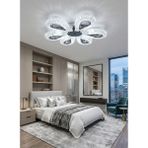 Yağmur Model 6"lı Gümüş 3 Renk Modu Ledli Modern Plafonyer Salon Mutfak Çocuk Yatak Odası LED Avize