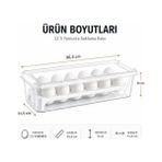 Yağmur Store 12 Gözlü Kilitli Yumurta Saklama Kabı Plastik Yumurta Taşıma Kutusu Kapaklı Şeffaf Buzdolabı Düzenleyici Bpa Free 12'li Yumurta Organizeri - 0,5 x 7 cm