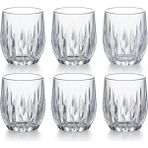 Yağmur Store 6'lı Kesme Görünümlü Cam Bardak Seti - Meşrubat, Su, Kahve ve Viski Bardağı Takımı (320 Ml) - 0 - Siyah