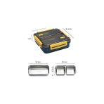 Yağmur Store 950ML Lunchbox Tek Katlı 3 Bölmeli Çelik Sefer Tası Yemek Kutusu (Koyu Yeşil) - 0,5 L