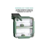 Yağmur Store Bento 1100ML Lunchbox Tek Katlı 2 Bölmeli Paslanmaz Çelik Sefer Tası Yemek Kutusu (Yeşil) - 0,5 x 7 cm