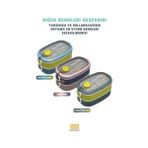 Yağmur Store Bento 1300ML Lunchbox 2 Katlı 3 Bölmeli Paslanmaz Çelik Sefer Tası Yemek Kutusu (Koyu Yeşil-Fıstık Yeşili) - 0,5 x 7 cm