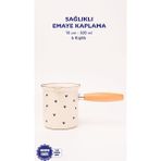 Yağmur Store Black Cupid Emaye Ahşap Saplı Cezve (500ML-6 Kişilik) - 0,1 kg