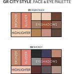 Yağmur Store City Style Face & Eye No: 01 Warm Nude - Allık, Bronzer, Aydınlatıcı ve 9'lu Far Paleti