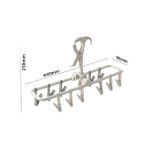 Yağmur Store Katlanabilir 12 Mandallı Çamaşır Askısı, Taşınabilir Seyahat Kurutmalığı, Çorap, Kravat ve Iç Çamaşırı Kurutucu, Kilitli Kancalı Pratik Balkon ve Kamp Askısı, Yer Tasarruflu Kurutma Aparatı - 1 kg