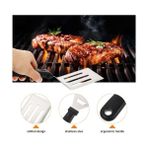 Yağmur Store Paslanmaz Çelik Geniş Mutfak Spatulası - Isıya Dayanıklı Sert Plastik Saplı Krep ve Omlet Çevirici, Esnek Balık ve Izgara Spatulası - 0,5 x 7 cm