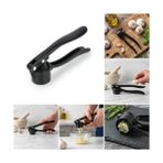 Yağmur Store Paslanmaz Metal Döküm Sarımsak Ezici ve Presi – Ergonomik Saplı Profesyonel Sarımsak Kırıcı, Kolay Temizlenen Ağır Döküm Gövde (15.5 Cm, Mat Siyah)