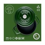 Yağmur Store Premium Serisi - Döküm Yuvarlak Tencere, 20 Cm, Majolik Yeşil