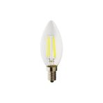 Yağmur Store Rustik LED Filament Ampul 4 Watt E14 Duy Sarı Işık Dekoratif Vintage Aydınlatma (1, Şeffaf Cam C35) - Altın