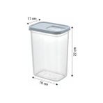 Yağmur Store Şeffaf Erzak Kabı Kapağı Süzgülü Saklama ve Düzenleme Kabı Plastik Gıda Saklama Kabı Bakliyat Makarna Un Şeker Saklama Kutusu 1 Adet (Asorti Renk) (2,4 Litre)