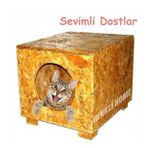 Yağmura Ve Soğuğa Dayanıklı Osb Kedi Evi Su Geçirmez 40x40x30 Cm