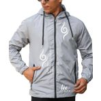 yağmurluk mont nıke su geçirmez spor erkek bayan (gri, xl)