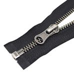 YaHoGa 2 ADET #5 22 İnç Antik Gümüş Ayırıcı Ceket Fermuarlı Y-Diş Gun Metal Ceketler için Fermuarlar Dikiş Kabanlar El Sanatları (55,88 cm Gümüş Karşıtı)