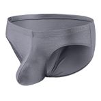 YAHWULAI Erkek üçgen külot, seksi, konforlu, cilt dostu, vurgulayıcı, nefes alır, 1 x gri, 3XL