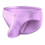 YAHWULAI Erkek üçgen külot, seksi, konforlu, cilt dostu, vurgulayıcı, nefes alır, 1 x mor, 3XL