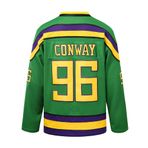 Yajun Charlie Conway #96 Mighty Ducks Filmi Buz Hokeyi Formaları Erkek Sweatshirt Nefes Alabilir Uzun Kollu Tişört