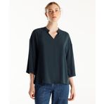 Yaka Detaylı Bluz LACİVERT S