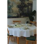 Yakacihome Yaprak Güpürlü 4'lü Amerikan Servis& Runner Gardenya Keten Yıkanabilir Leke Tutmaz Premium Çeyiz Set - 35 x 50 cm - Beyaz