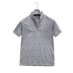 Yakalı Slim Fit Kısa Kol Erkek Tişört-6731 GRİ L