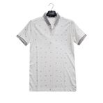 Yakalı Slim Fit Kısa Kol Erkek Tişört-6732 BEYAZ S