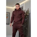 YAKAMEL Erkek 3 İplik İçi Pamuklu Bol Basic Jogger Paçası Lastikli Eşofman Takımı